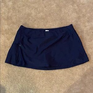 Navy Blue swim skirt with zipper pocket